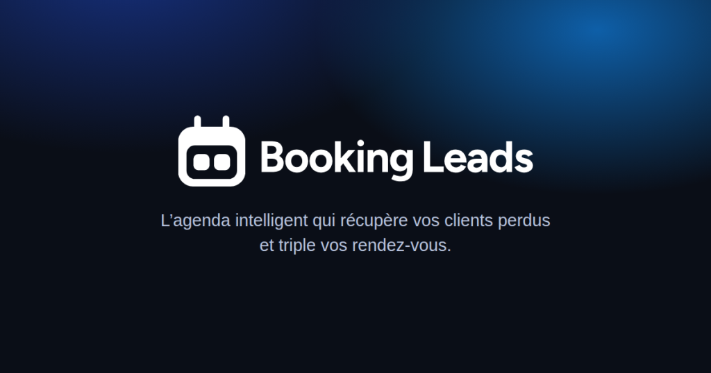 Logo Booking Leads avec la mention agenda intelligent.