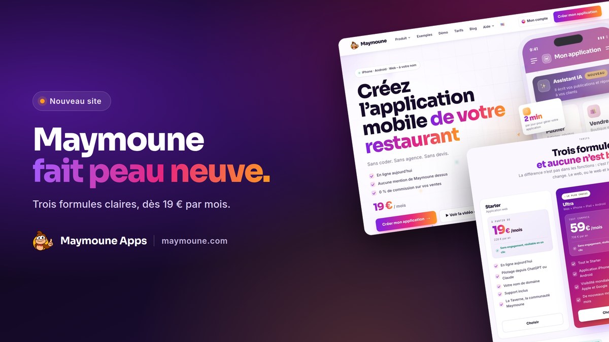Maymoune fait peau neuve : le nouveau site et les trois formules