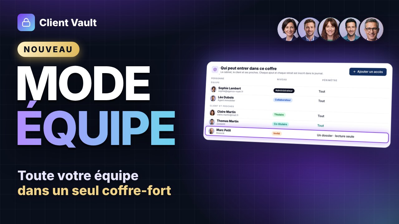 Client Vault : le mode Équipe (vidéo de lancement)