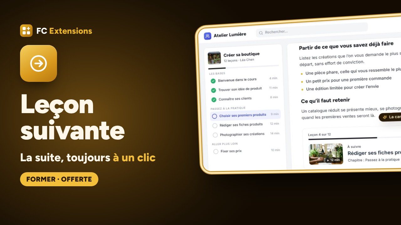 Leçon suivante pour FluentCommunity : la suite, toujours à un clic