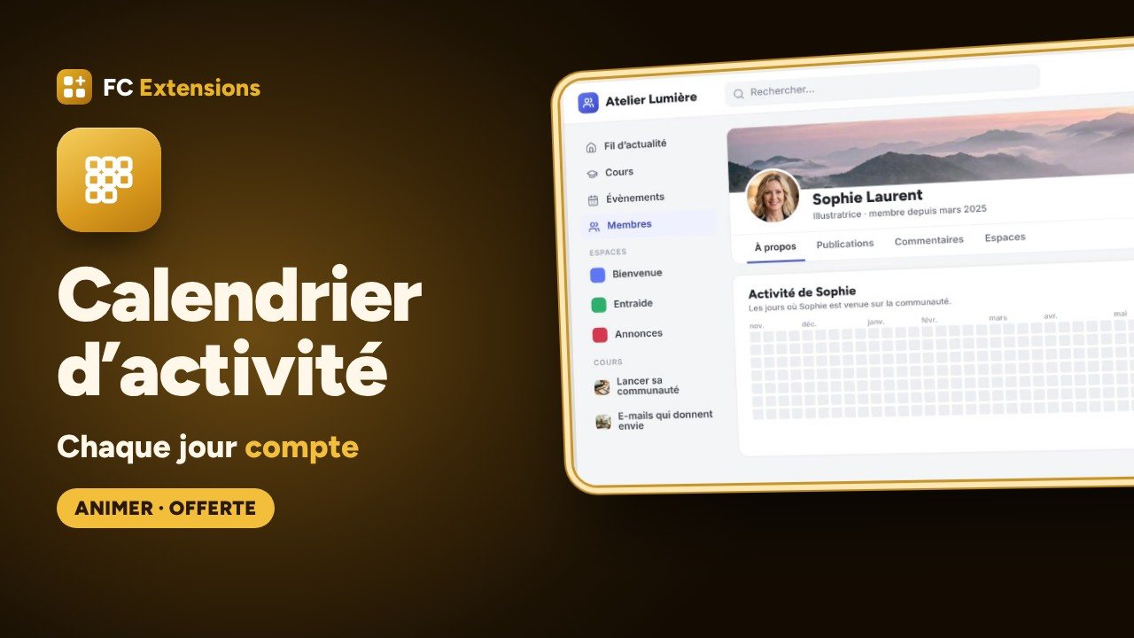 Calendrier d’activité pour FluentCommunity : chaque jour compte
