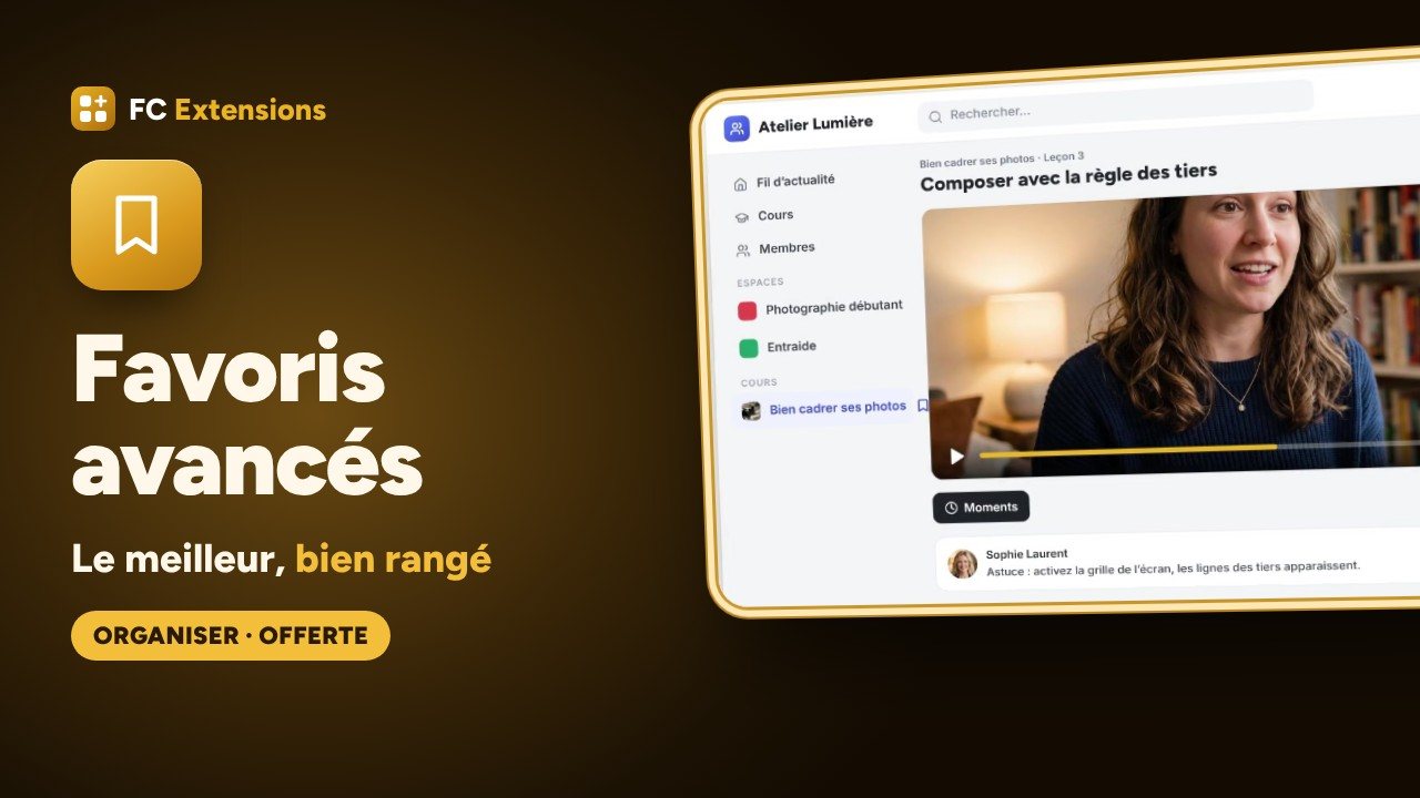 Favoris avancés pour FluentCommunity : le meilleur, bien rangé