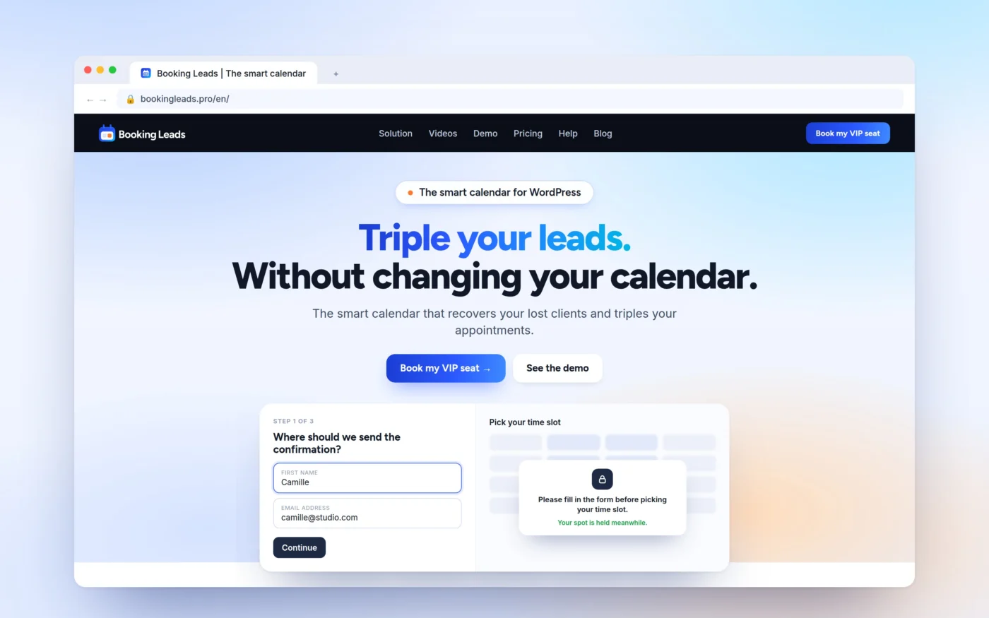 Welcome Booking Leads !