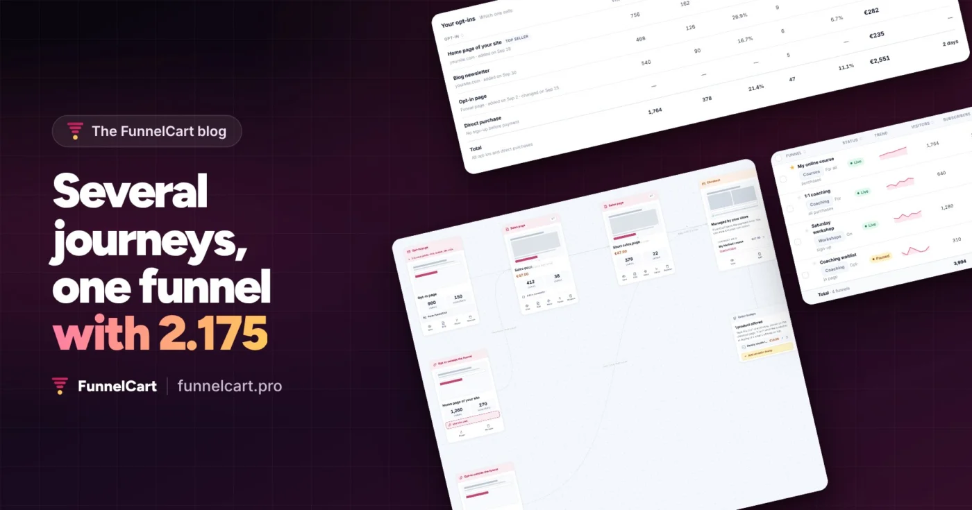 FunnelCart 2.175: several journeys in one funnel