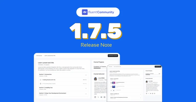 Fluent Community passe en 1.7.5