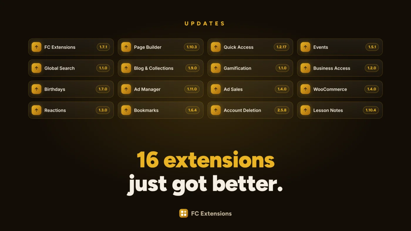 🎁 16 extensions updated, many of them thanks to you