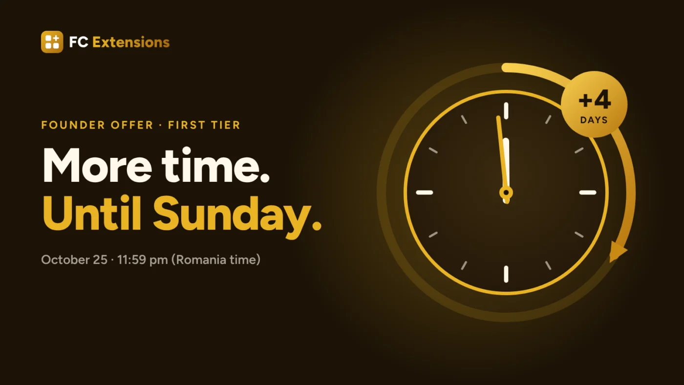 🎁 First Founder tier extended until Sunday